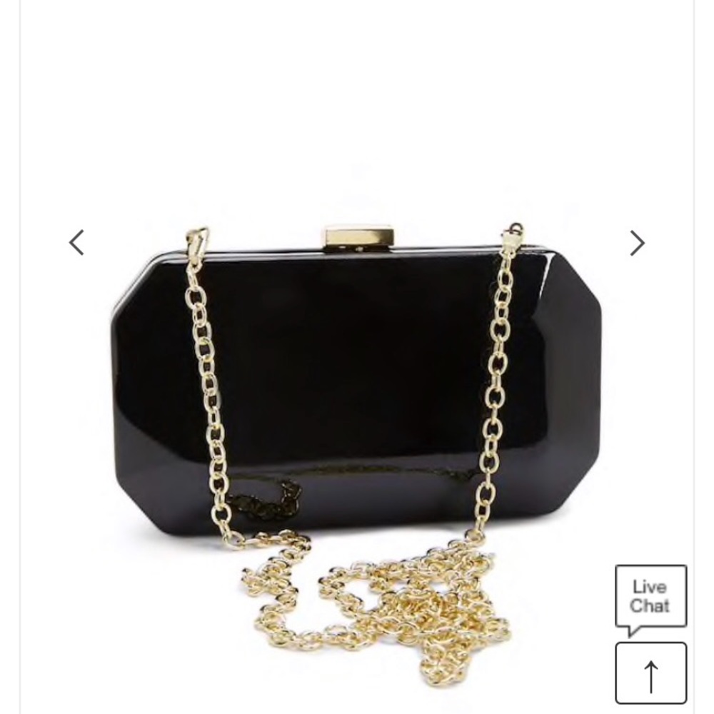 Black Patent clutch